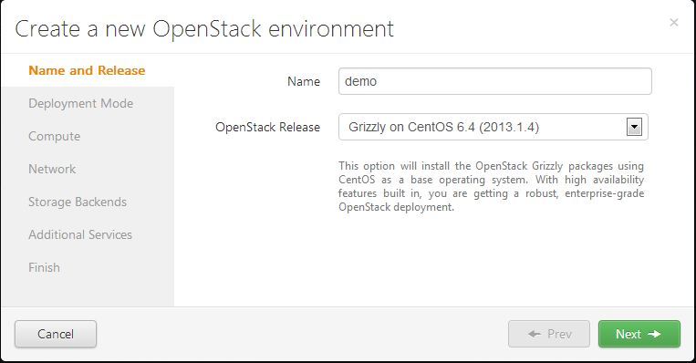 create openstack env