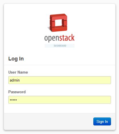 openstack web login