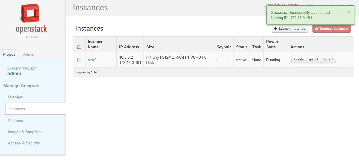 dashboard vm floating ip